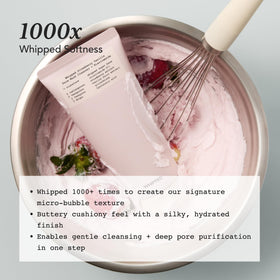 Close-up of Whipped Korean Face Wash texture on hand