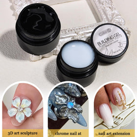 Close-up of white 3D sculpting gel from Fcozpjk