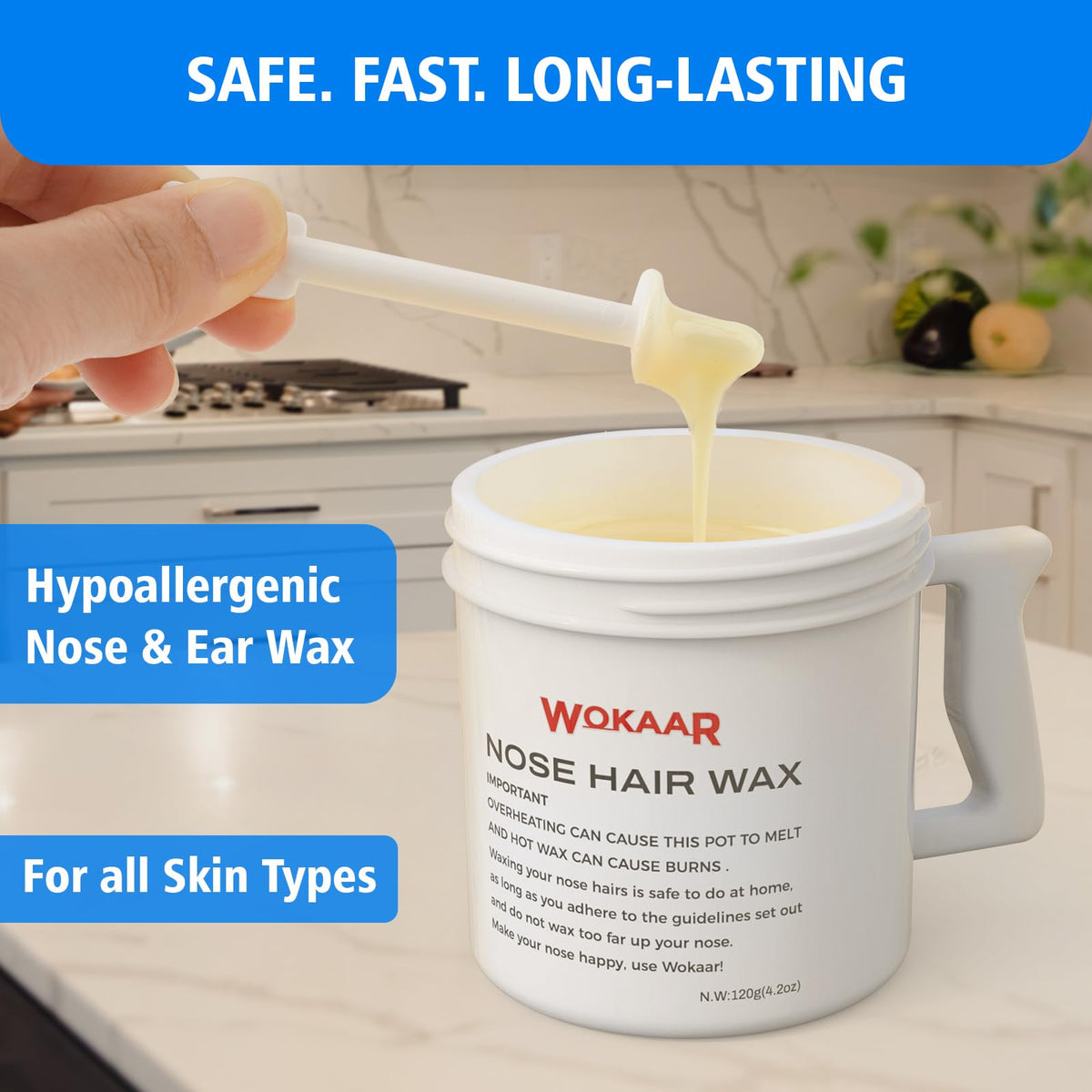 Close-up of Wokaar applicators and mustache guards