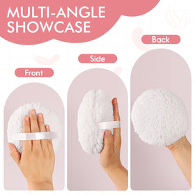 Close-up of WSYUB soft and plush powder puff