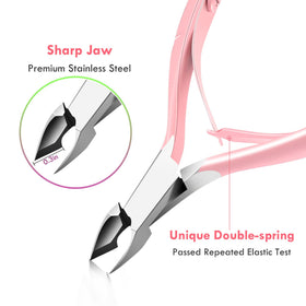 Close-up of XUNXMAS cuticle nipper with sharp tips