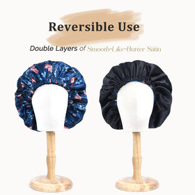 Close-up of YANIBEST Adjustable Satin Bonnet adjustable elastic band