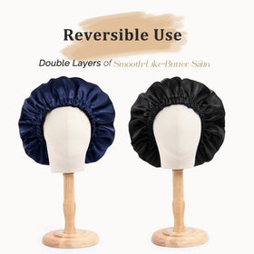 Close-up of YANIBEST Adjustable Satin Bonnet's elastic band