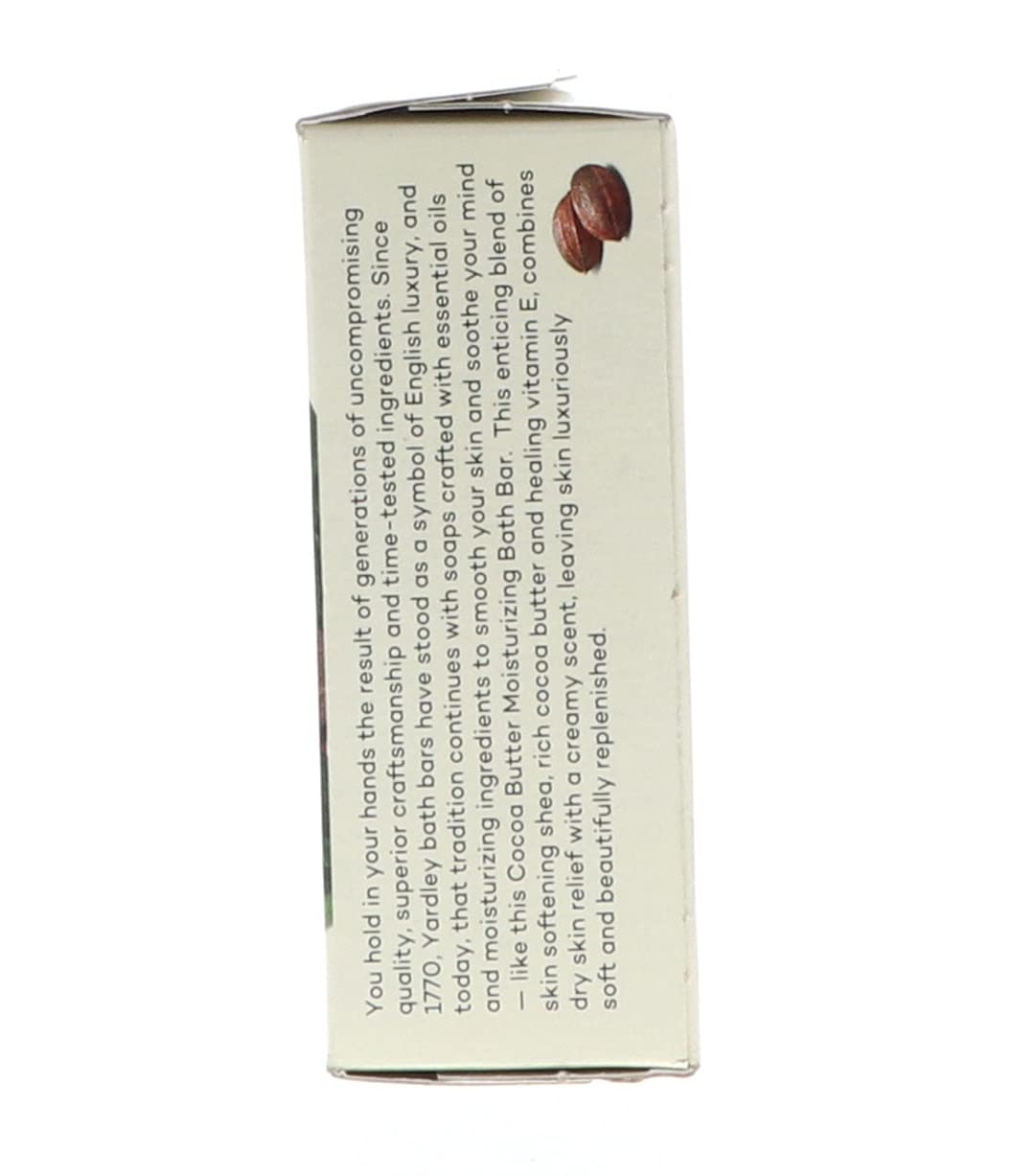 Close-up of Yardley Cocoa Butter Bar Soap lathering