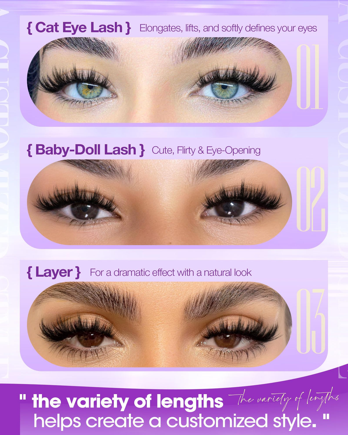 Close-up of Yawamica Fluffy Manga Lash Clusters showing soft fibers