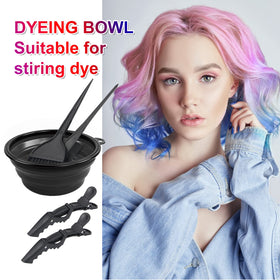 Close-up of Yexixsr hair dye brush and comb-brush