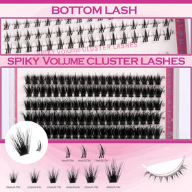 Close-up of YIDUO cluster lashes showing different styles