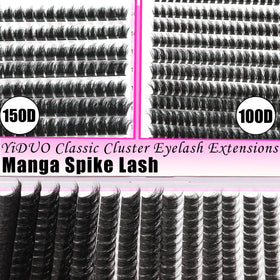 Close-up of YIDUO lash clusters in various styles