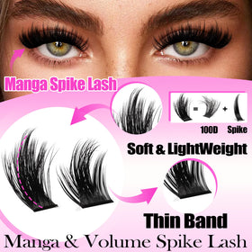 Close-up of YIDUO lash clusters in various styles
