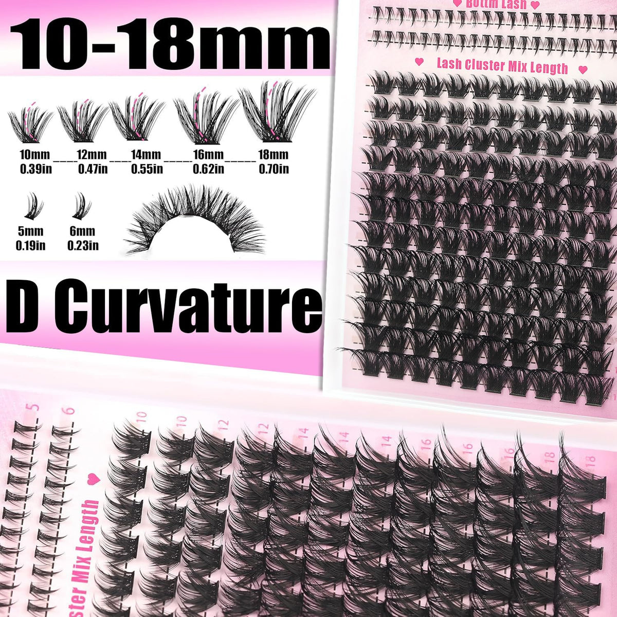 Close-up of YIDUO Manga Spiky Lash Extensions