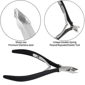 Close-up of YINYIN cuticle nipper showing sharp edge