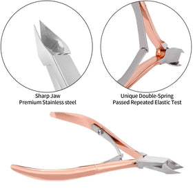Close-up of YINYIN cuticle nipper showing sharp edge