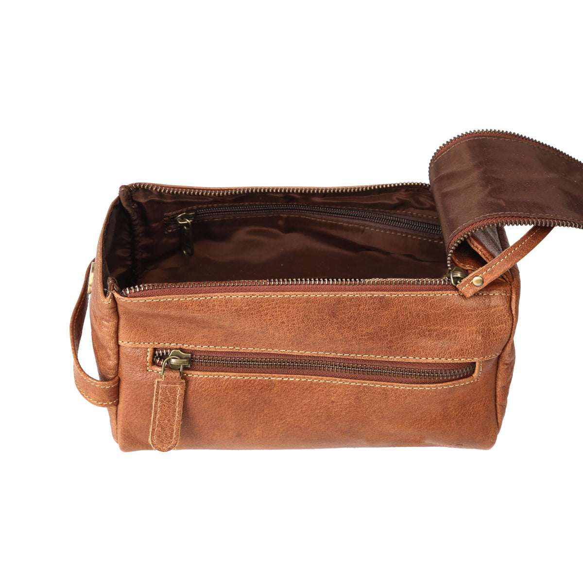 Close-up of YKK zipper on KomalC Toiletry Bag