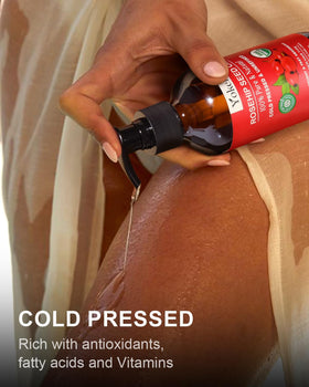 Close-up of Yoken Rosehip Seed Oil texture