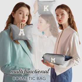 Close-up of YOOLIFE Initial Monogram Makeup Bag with personalised letter