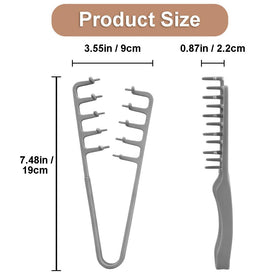Close-up of YRAKOZIN wide-tooth comb for detangling