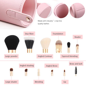 Close-up of Z'OREYA makeup brushes showing soft bristles