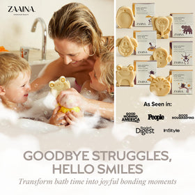 Close-up of ZAAINA elephant-shaped soap bar