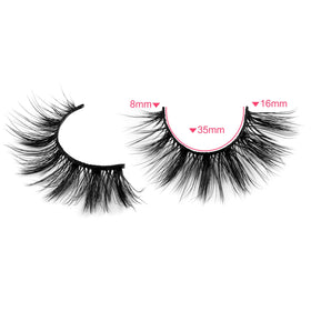 close-up of zanlufly false eyelashes showcasing 3D effect