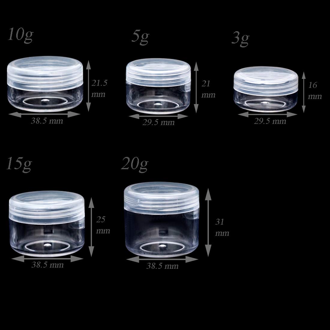 Close-up of ZEJIA small travel container with lid