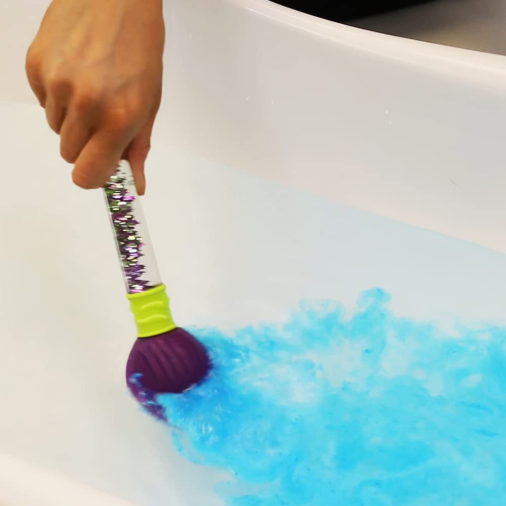 Close-up of ZIMPLI Baff Bombz Magic Brush bath bomb dissolving