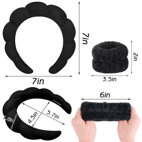 Close-up of Zkptops Spa Headband's unique cloud shape design