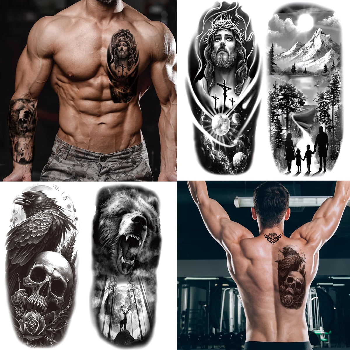 Close-up of Zomme temporary tattoos showing tribal patterns