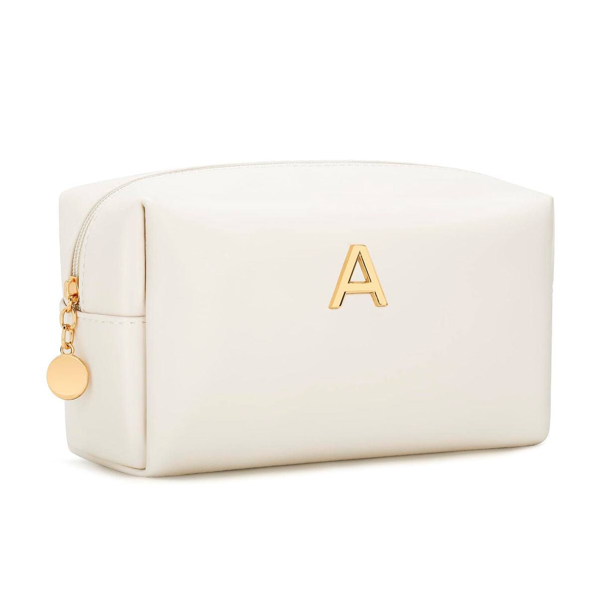 CLOUDWINGS Initial Makeup Bag front view with personalised initials