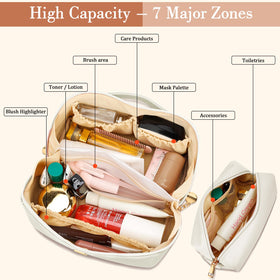 CLOUDWINGS makeup bag featuring gold-toned hardware and zippers
