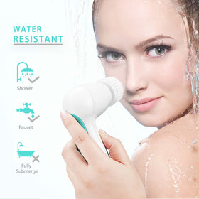 CLSEVXY facial cleansing brush in a shower setting