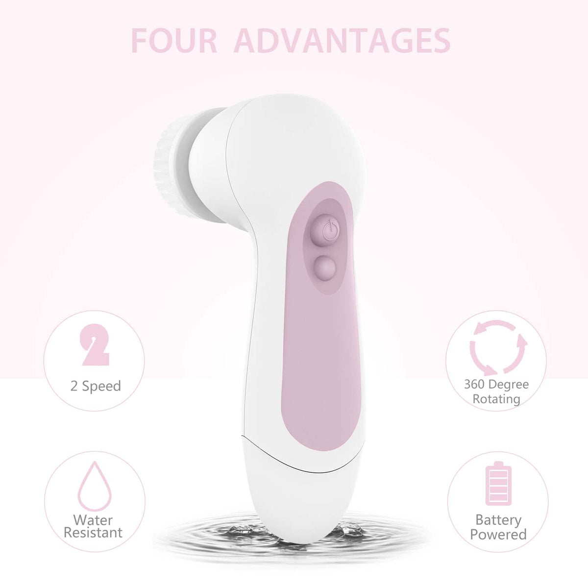 CLSEVXY Facial Cleansing Brush showing silicone brush head