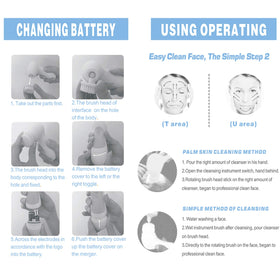 CLSEVXY facial cleansing brush with comfortable grip