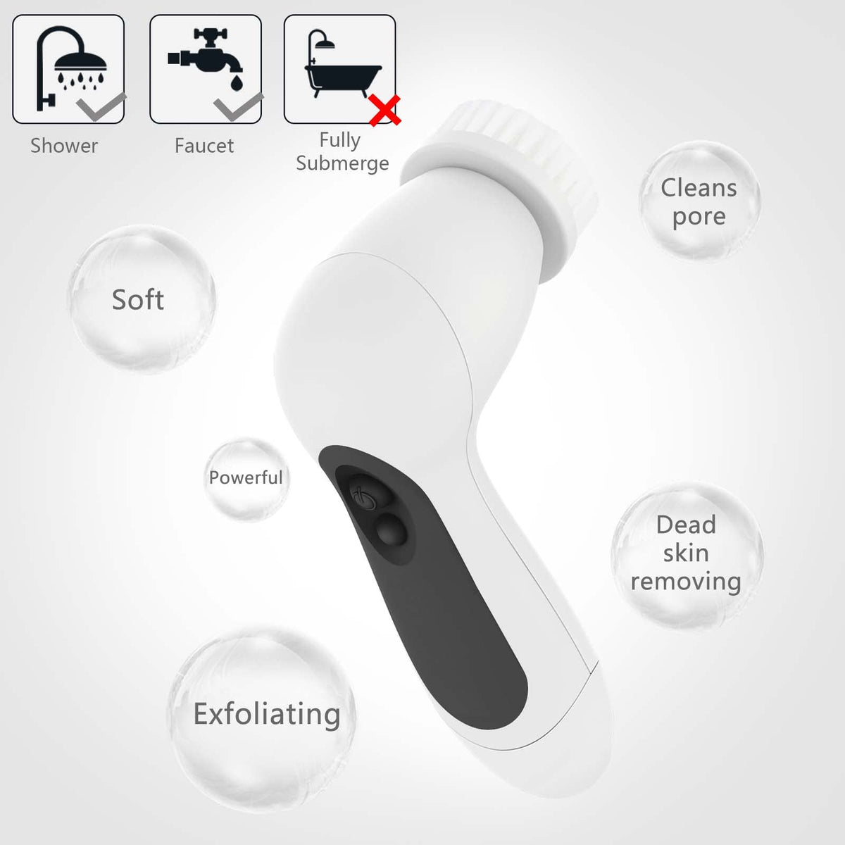 CLSEVXY facial cleansing brush with rolling massage head