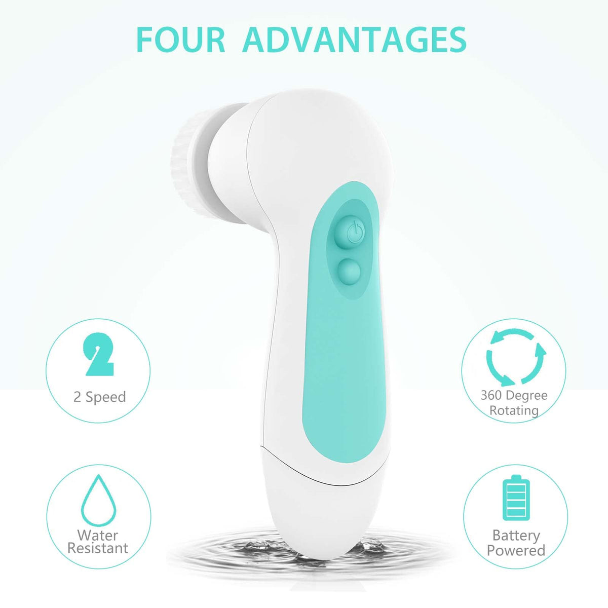 CLSEVXY facial cleansing brush with silicone head close-up
