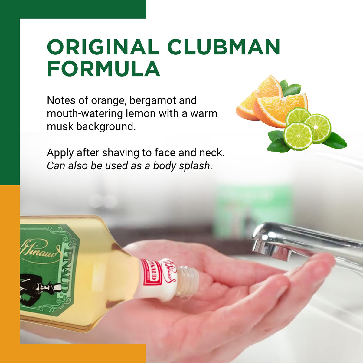 Clubman After Shave Lotion in a grooming setup
