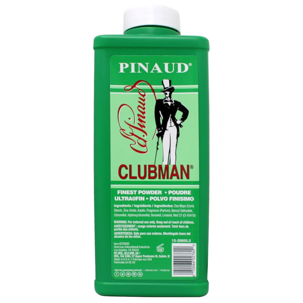 Clubman Finest Powder Classic White Powder packaging