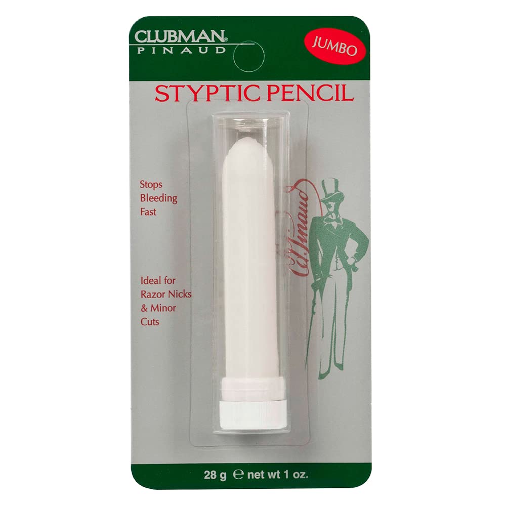 Clubman Jumbo Styptic Pencil front view with packaging