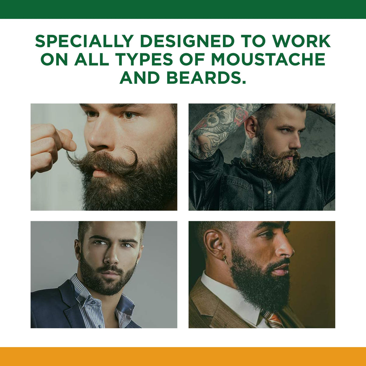 Clubman Moustache Wax packaging with comb applicator