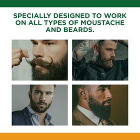 Clubman Moustache Wax packaging with comb applicator