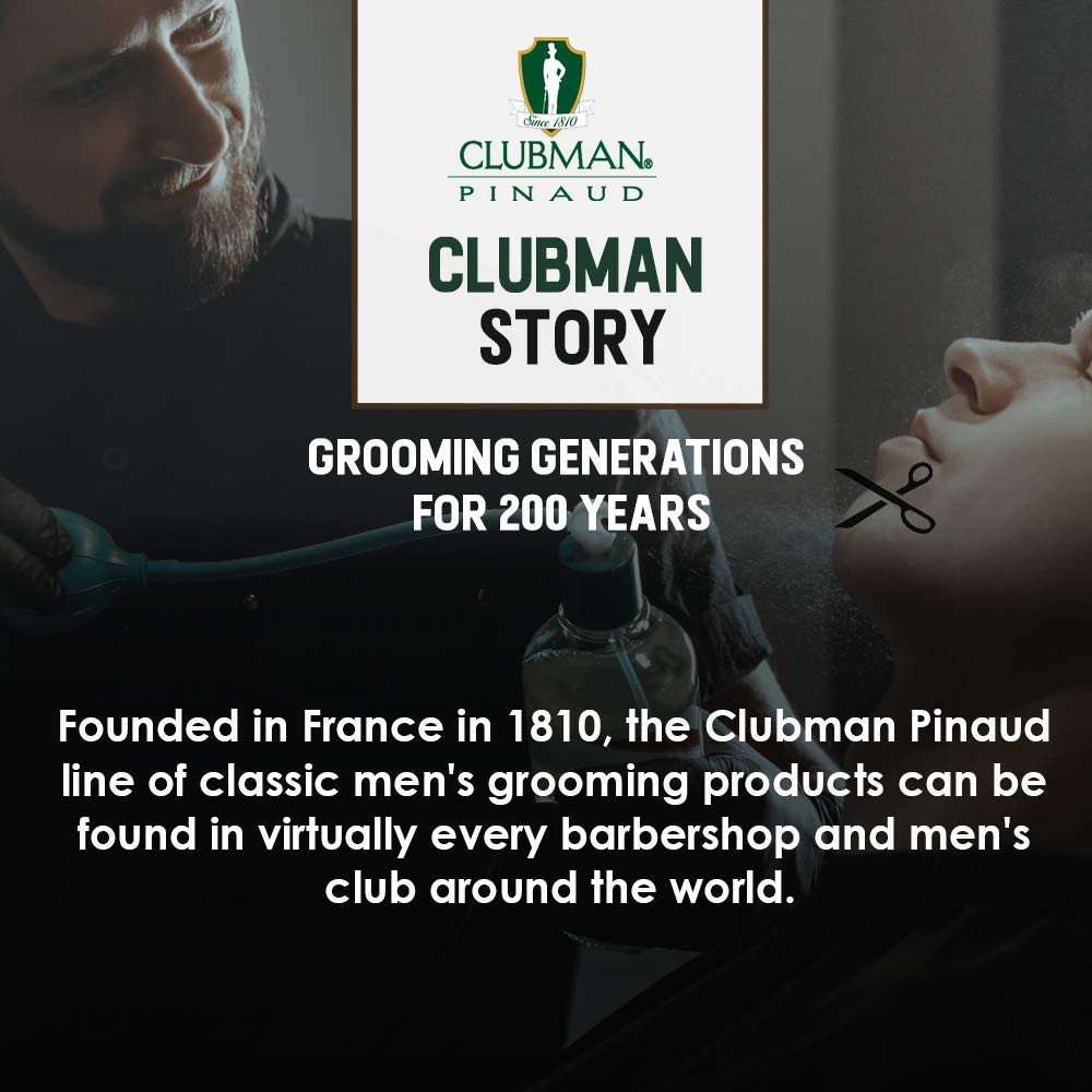Clubman Pinaud Finest Powder on bathroom shelf