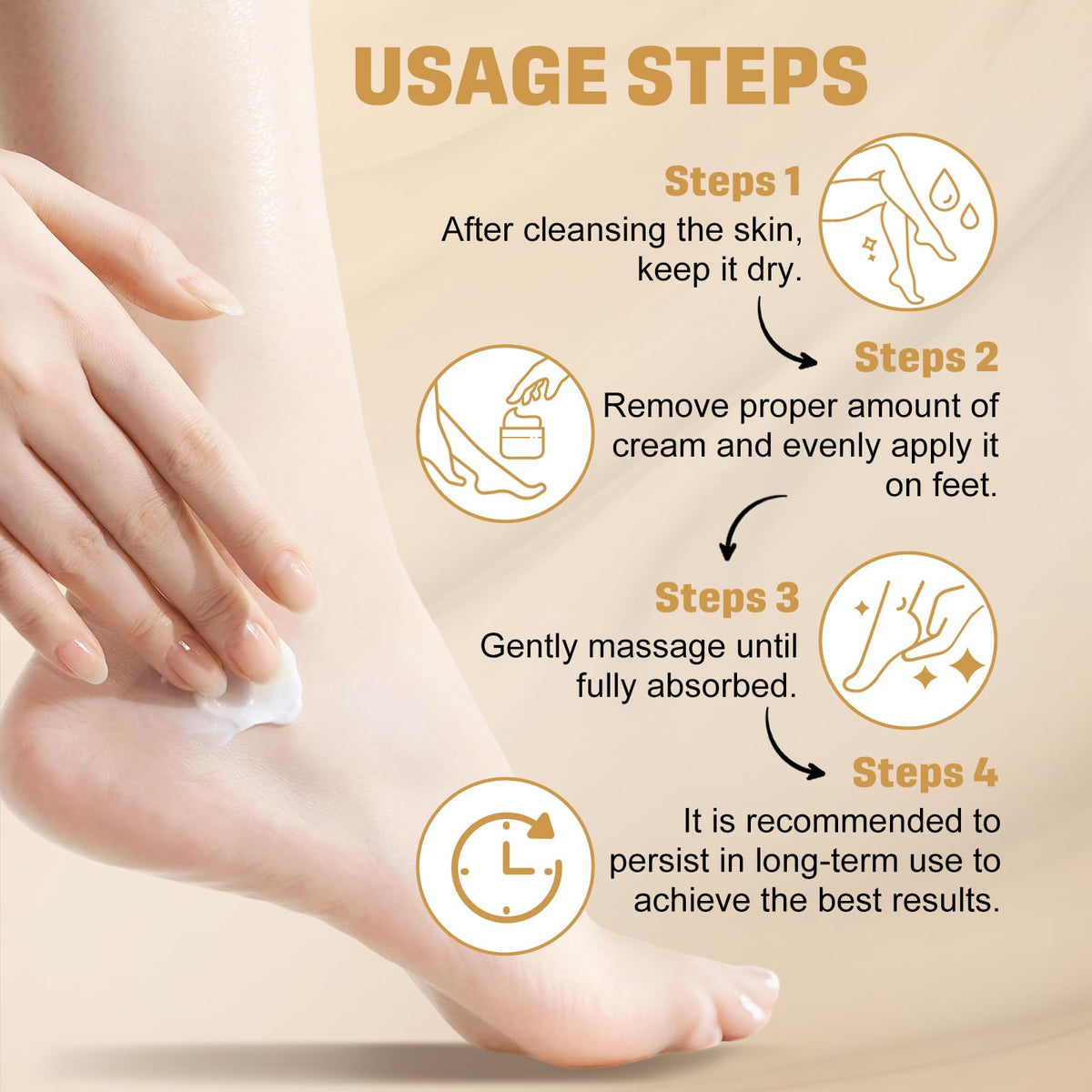 Clyecfra 60% Urea Cream application on feet