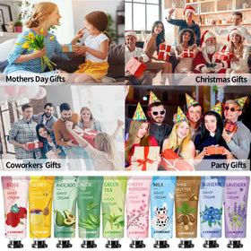CMWGKBC hand cream packaging with floral designs