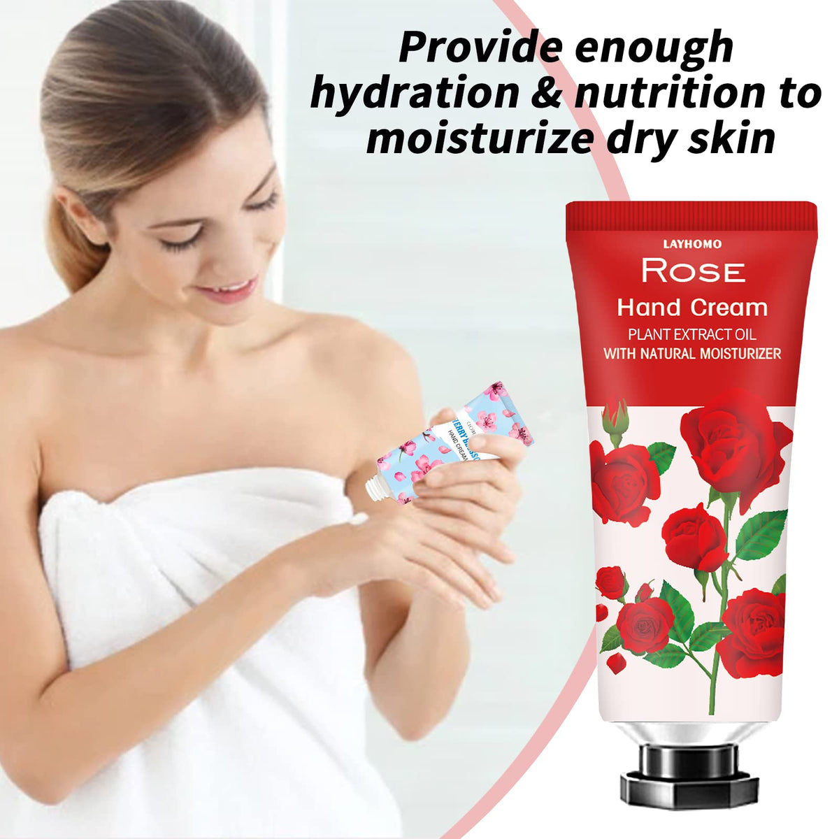 CMWGKBC hand cream tubes in various scents