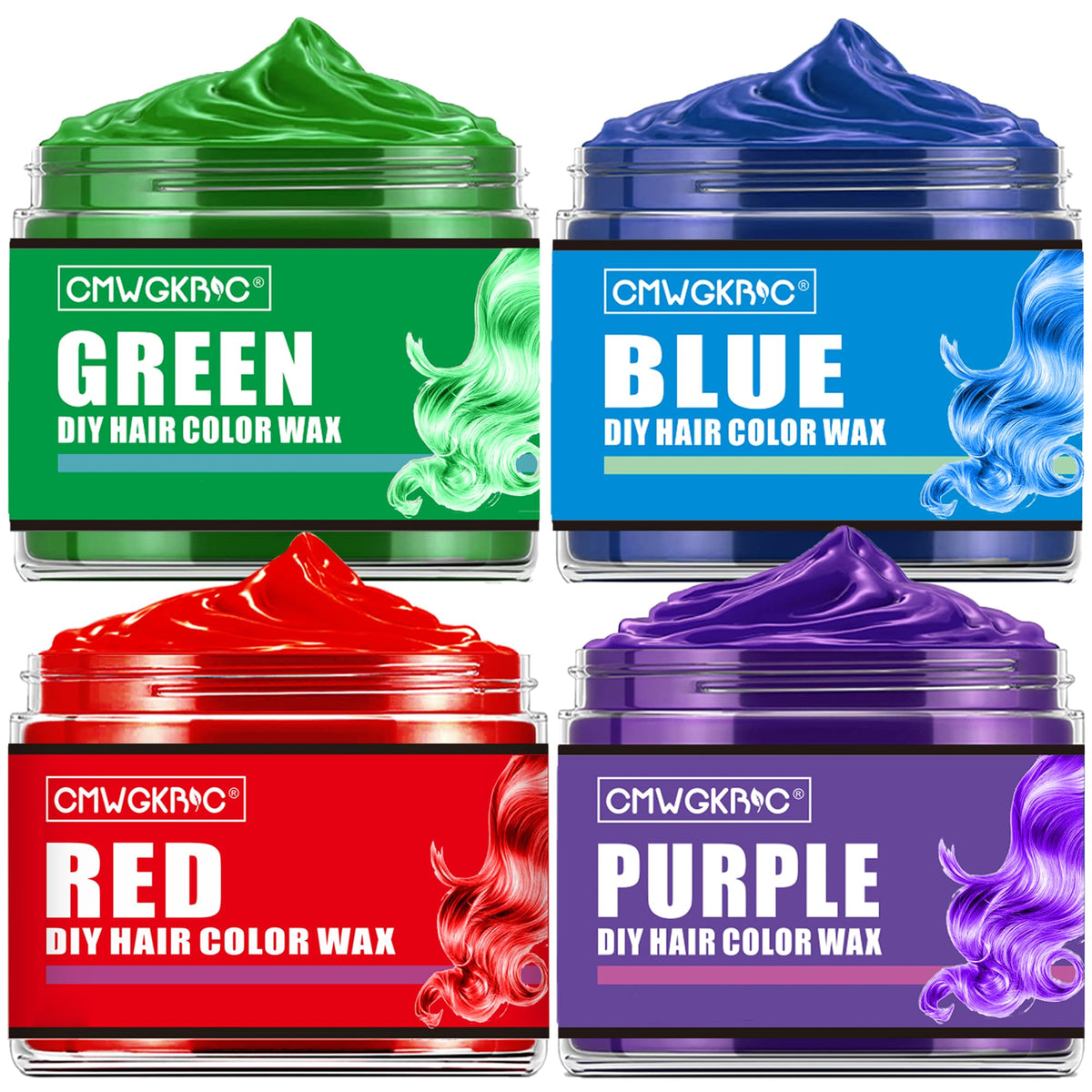 CMWGKBC Temporary Hair Colour Wax in vibrant green shade