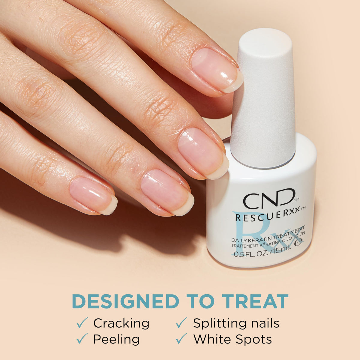 CND RescueRXx Daily Keratin Nail 0.5 fl oz with applicator