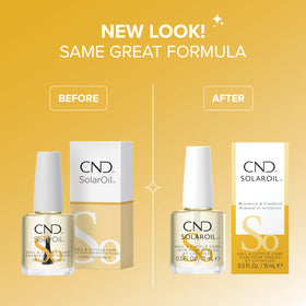 CND SolarOil Cuticle Oil application on nails