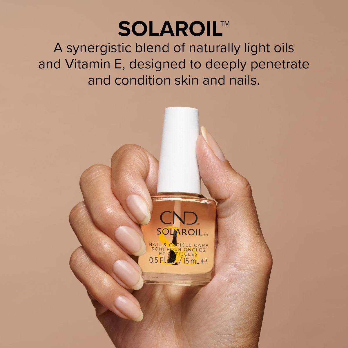 CND SolarOil Cuticle Oil bottle side view