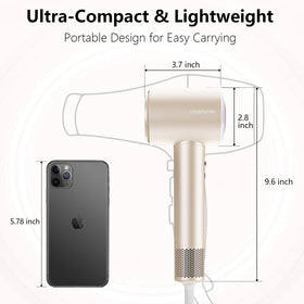CNMSGM Ionic Hair Dryer accessories including concentrator and diffuser