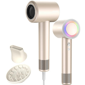 CNMSGM Ionic Hair Dryer front view in iridescent finish