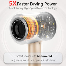 CNMSGM Ionic Hair Dryer with concentrator nozzle attached